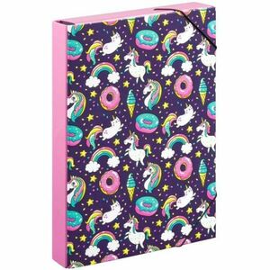 BAAGL JUMBO UNICORN Füzettartó box A4, lila, méret kép