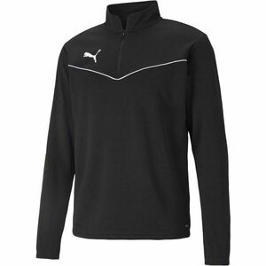 Puma TEAMRISE 1 4 ZIP TOP Férfi cipzáras pulóver, fekete, méret kép