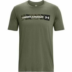 Under Armour UA CAMO CHEST STRIPE SS Férfi póló, khaki, méret kép