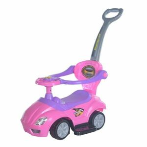 BABY MIX MEGA CAR 3in1 Bébitaxi tolókarral, rózsaszín, méret kép