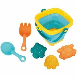 BABY MIX BUCKET AND WATER TOYS Összecsukható vödör vízi játékokkal, mix, méret kép