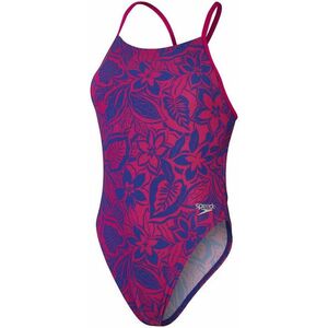Speedo allover digital tieback chroma blue/electric pink l - uk36 kép