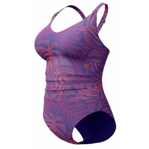 Speedo shaping printed v neck 1 piece violet/blue s - uk32 kép