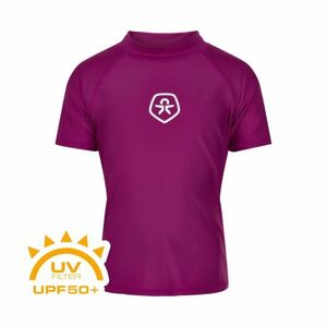 Lány úszó póló COLOR KIDS T-shirt solid, festival fuchsia kép