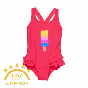 Lányok fürdőruha COLOR KIDS Swimsuit W. Application, diva pink kép