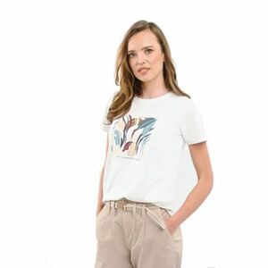 Rövid ujjú női póló VOLCANO T-GLE-102-CREAM kép