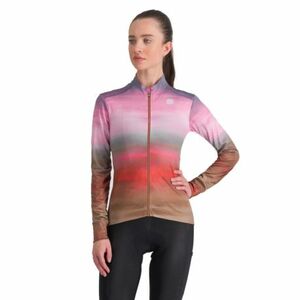 Női kerékpáros mez, hosszú ujjal SPORTFUL Flow supergiara w thermal jersey, cayenna red pink kép