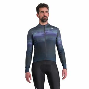 Férfi kerékpáros mez, hosszú ujjal SPORTFUL Flow supergiara thermal jersey, galaxy blue black kép