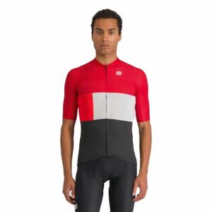 Rövid ujjú férfi kerékpáros mez SPORTFUL Snap jersey, red black kép