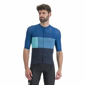 Rövid ujjú férfi kerékpáros mez SPORTFUL Snap jersey, galaxy blue dark berry blue kép