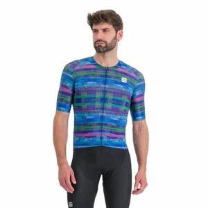 Rövid ujjú férfi kerékpáros mez SPORTFUL Glitch bomber jersey, multicolor blue kép