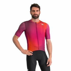Rövid ujjú férfi kerékpáros mez SPORTFUL Rocket jersey, cyclamen carrot prune kép