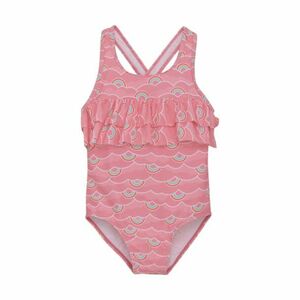 Lányok fürdőruha COLOR KIDS Swimsuit W. frills, AOP-5039-Plumeria kép