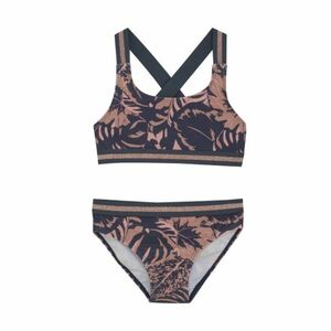 Lányok fürdőruha COLOR KIDS Bikini W. Contrast Straps, AOP-5077-Coral Blush kép