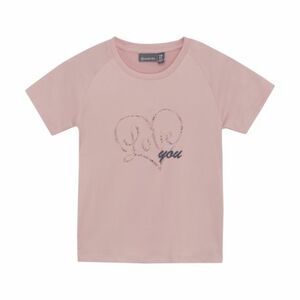 Rövid ujjú lány póló COLOR KIDS Girls T-shirt W. Print -S S-5077-Coral Blush kép