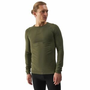 Férfi termikus póló hosszú ujjal 4F SEAMLESS UNDERWEAR-WAW24USEAM172-43S-KHAKI kép