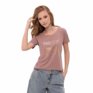 Rövid ujjú női póló VOLCANO QUEEN-102-BEIGE kép