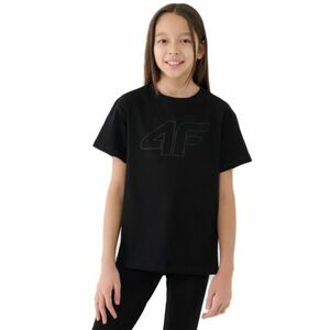 Rövid ujjú lány póló 4F JUNIOR TSHIRT F2333-20S-DEEP BLACK kép