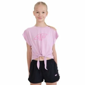 Lány edző ing rövid ujjal 4F JUNIOR TSHIRT FNK F1184-56S-LIGHT PINK kép