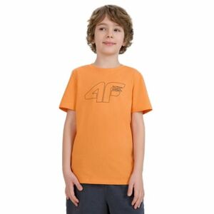 Fiú rövid ujjú póló 4F JUNIOR TSHIRT M2185-70S-ORANGE kép