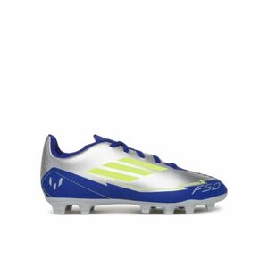 Fiú kültéri futballcipő ADIDAS F50 Club Messi Jr FG silver metallic solar yellow lucid blue kép
