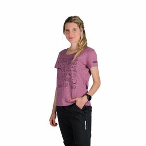 Női rövid ujjú turista póló NORTHFINDER AMIE-523rosewine kép