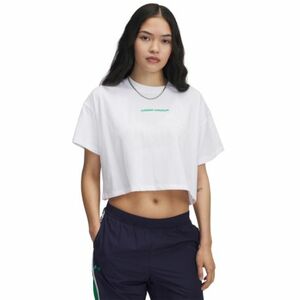 Rövid ujjú női póló UNDER ARMOUR UA W VARSITY MIX HW SS CROP-WHT kép