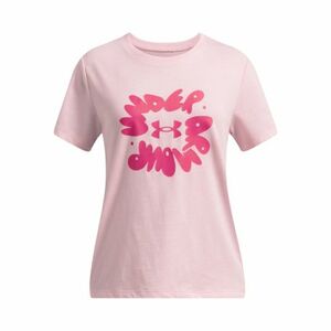 Rövid ujjú lány póló UNDER ARMOUR UA Bubble Wordmark SS-PNK kép