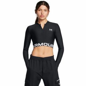 Hosszú ujjú női edzőing UNDER ARMOUR HeatGear Rib 1 4 Zip LS-BLK kép