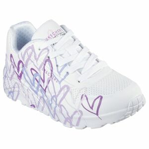Lányok szabadidős cipők SKECHERS Uno Lite Spread The Love white light purple kép