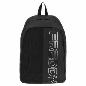 Női hátizsák FREDDY Black nylon backpack with maxi-logo-Black kép