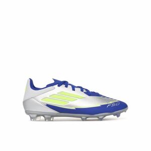 Fiú kültéri futballcipő ADIDAS F50 League Messi Jr FG MG silver metallic solar yellow lucid blue kép
