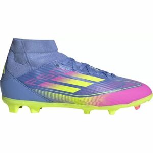 Fiú kültéri futballcipő ADIDAS F50 League Mid Jr FG MG blue fusion lucid lemon lucid pink kép