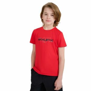 Gyerek rövid ujjú edzőpóló 4F JUNIOR TSHIRT FNK-JWSS25TFTSM1209-62S-RED kép