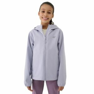 Lányka softshell edződzseki kapucnival 4F JUNIOR SOFTSHELL JACKET-JWSS25TSOFF305-27S-GREY kép