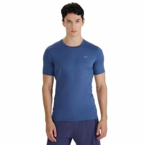 Rövid ujjú férfi futópóló 4F TSHIRT FNK-WSS25TFTSM1263-32S-DENIM kép