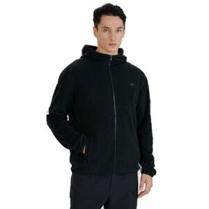 Férfi polár pulóver cipzárral 4F FLEECE-WMM00TFLEM317-20S-DEEP BLACK kép