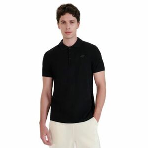 Rövid ujjú férfi póló 4F POLO SHIRT-WMM00TPTSM366-20S-DEEP BLACK kép