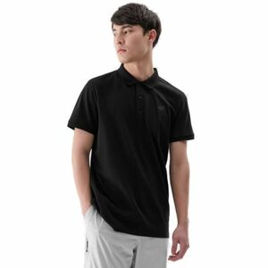 Rövid ujjú férfi póló 4F POLO SHIRT-WMM00TPTSM367-20S-DEEP BLACK kép