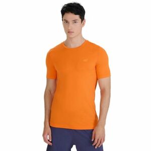 Rövid ujjú férfi futópóló 4F TSHIRT FNK-WSS25TFTSM1262-70S-ORANGE kép