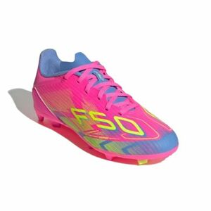 Fiú kültéri futballcipő ADIDAS F50 League Jr FG MG lucid pink lucid lemon blue fusion kép
