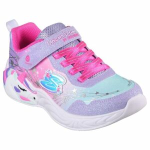 Lányok szabadidős cipők SKECHERS S Lights Unicorn Wishful Magic K lavender hot pink kép