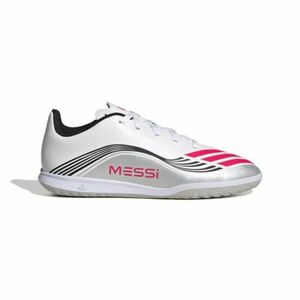 Fiú beltéri focicipő ADIDAS F50 Messi Club Jr IC cloud white lucid red silver metallic kép