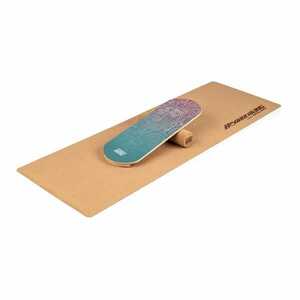 BoarderKING Indoorboard Classic, egyensúlyozó deszka, alátét, henger, fa / parafa, piros kép
