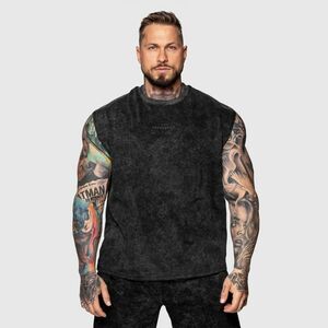 Férfi atléta Iron Aesthetics Muscle Tee, washed black kép