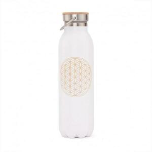 Fémkulacs - Élet Virága - Fehér - 600 ml - Bodhi kép