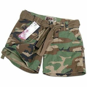 Mil-Tec katonai rövid női nadrág, woodland kép