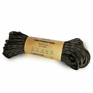 WARAGOD Paracord 550 kötél 31 m, átmérője 4 mm, camo zöld kép