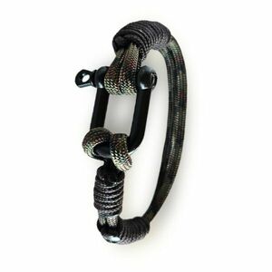 WARAGOD Paracord karkötő fémkapoccsal Faila, terepszínű zöld kép