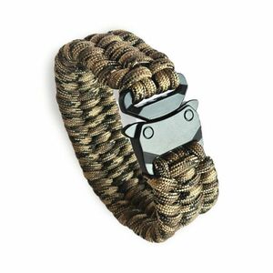 WARAGOD Paracord karkötő fémkapoccsal Avär, terepszínű prérifarkas kép